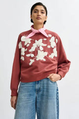 Essentiel Antwerp Jaga Do It Again Sweatshirt - Brown/ Off-White