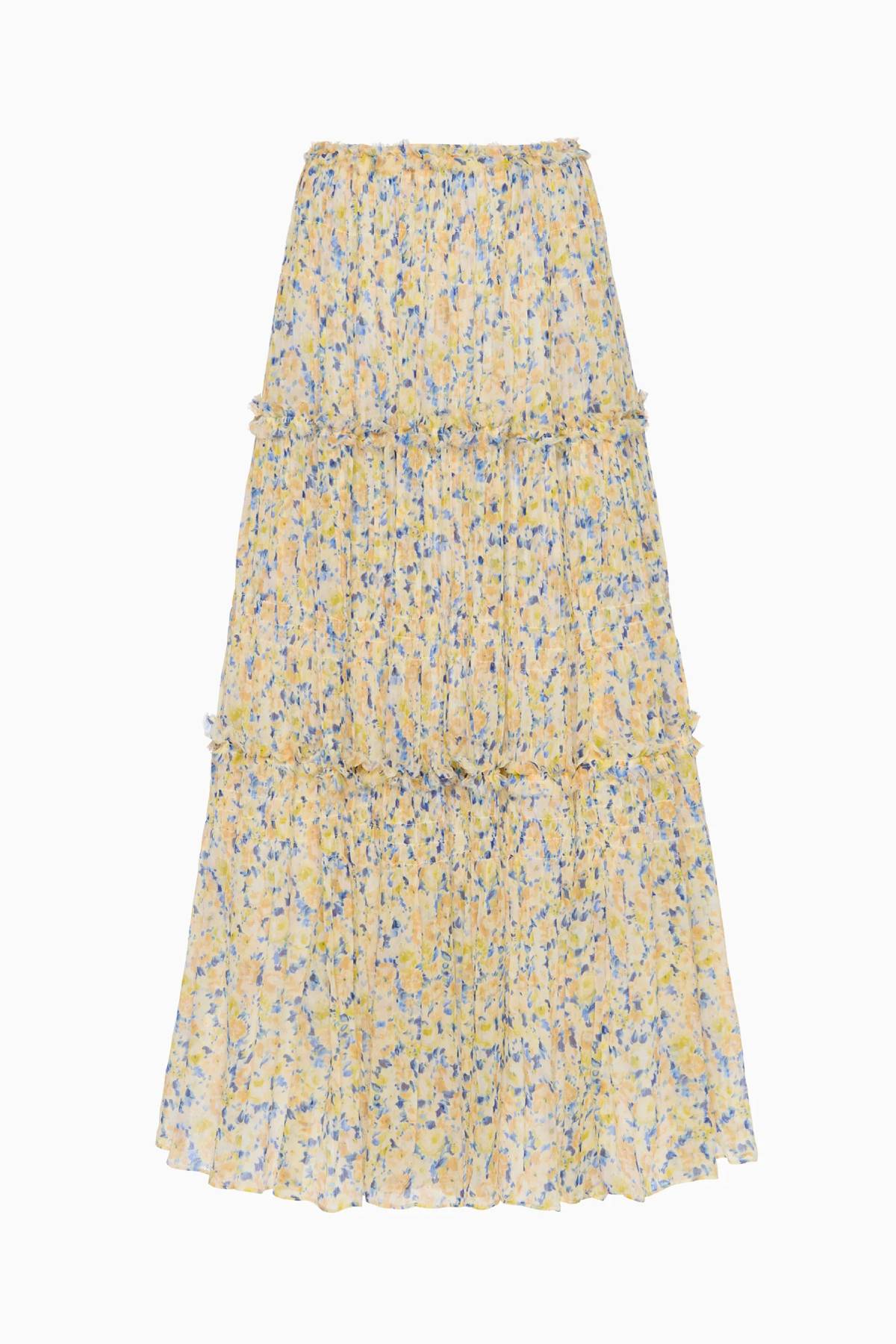 Ulla Johnson Virginie Silk Skirt - Daffodil