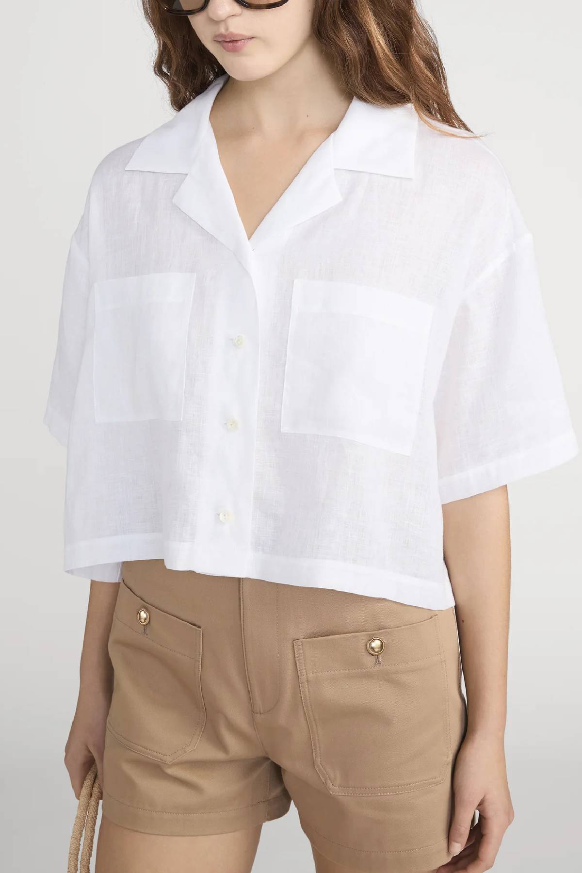 Frame The Linen Pocket Shirt - White