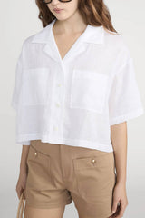 Frame The Linen Pocket Shirt - White