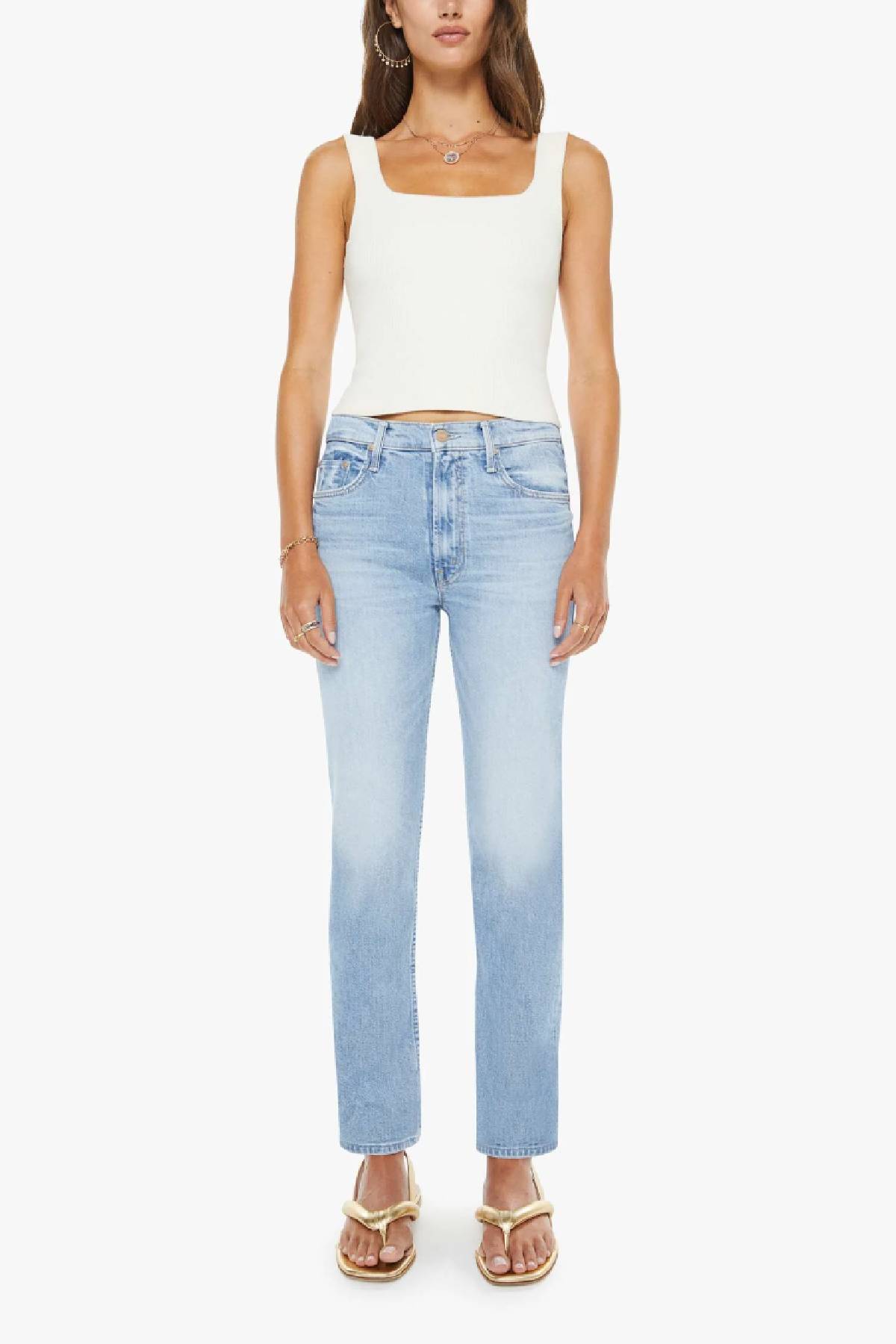 MOTHER The High Waisted Rider Hover Jeans - Comeback Kid