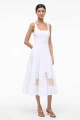 Staud Wells Dress - Palm Embroidery