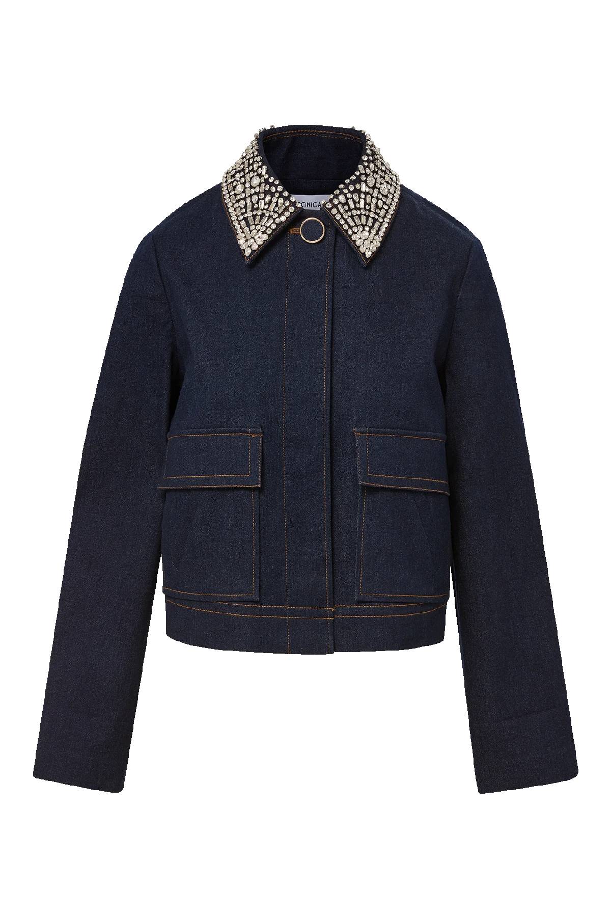 Veronica Beard Embellished Barrington Jacket - Midnight Wash