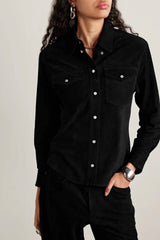 Isabel Marant Delcia Suede Shirt - Black