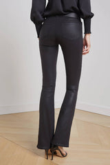 L'AGENCE Selma Coated Bootcut Jean - Noir Coated