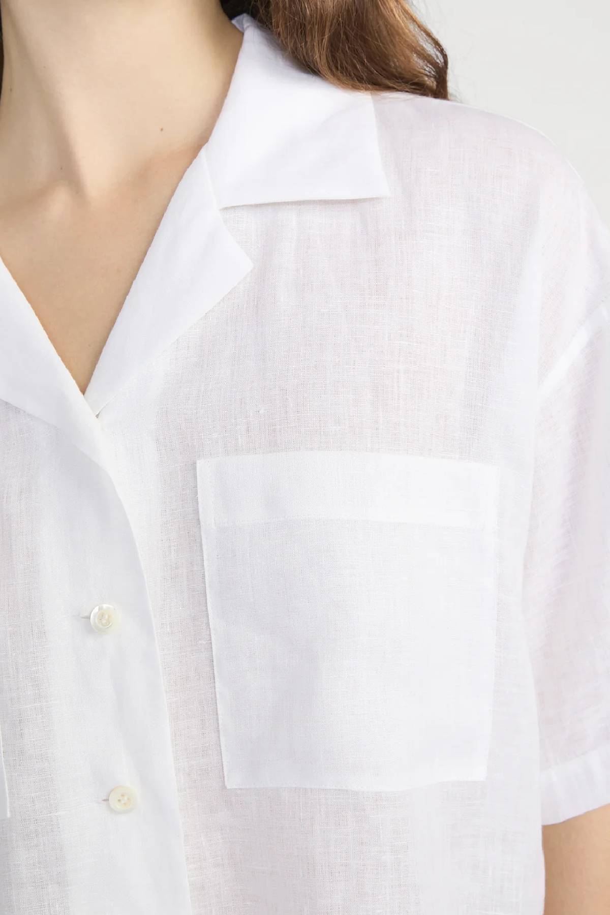 Frame The Linen Pocket Shirt - White