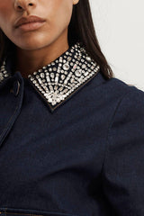 Veronica Beard Embellished Barrington Jacket - Midnight Wash