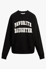 Favorite Daughter The Collegiate Sweatshirt - Black/ Pale Pink