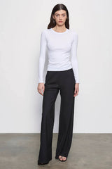 Enza Costa Twill Bias Pant - Black