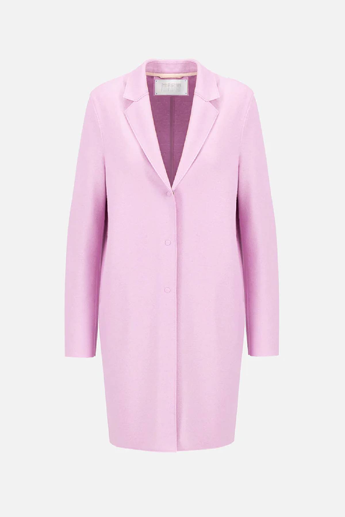Harris Wharf Cocoon Coat Light Pressed Wool - Cyclamine