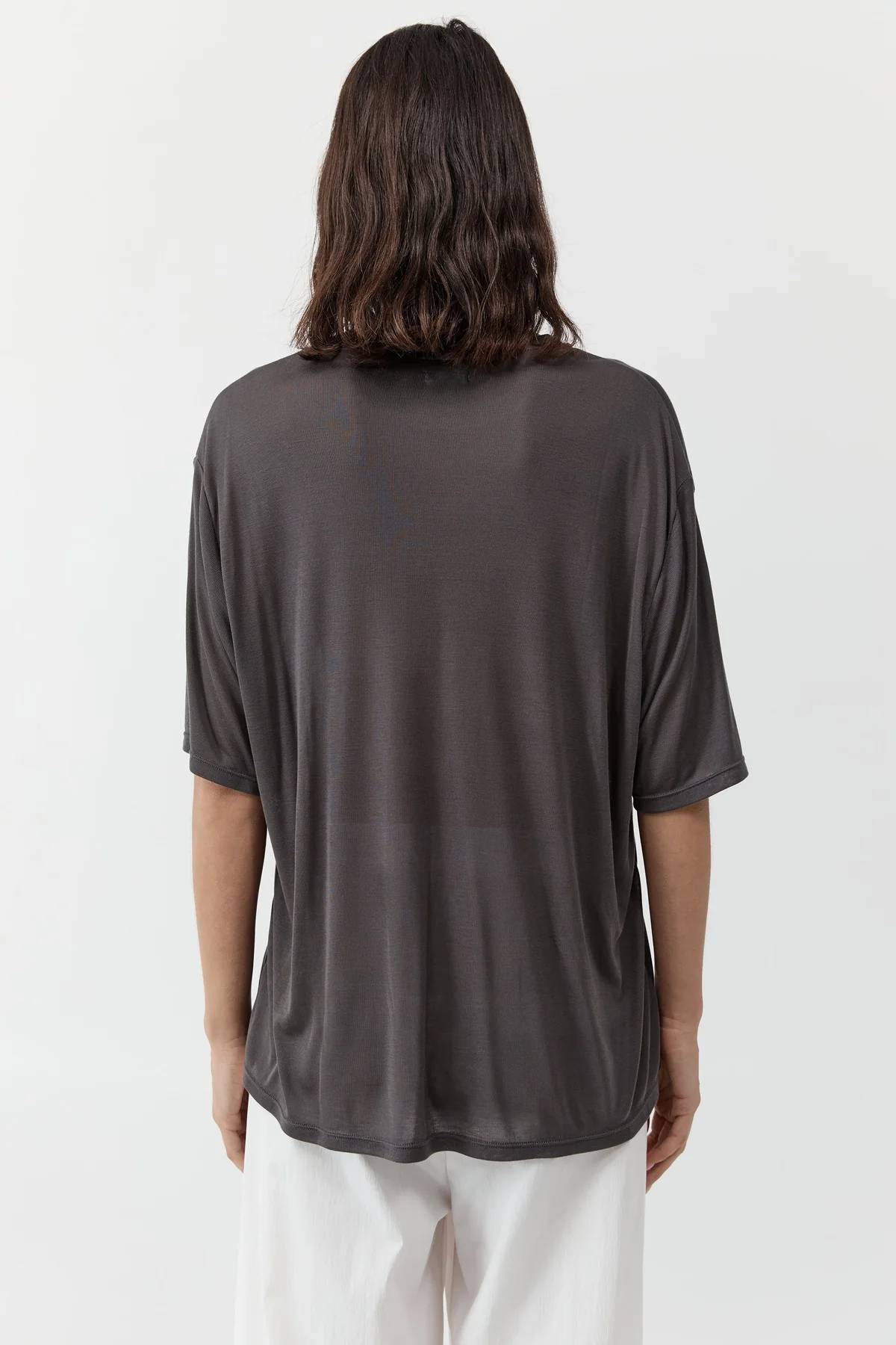 St. Agni Fine Jersey Relaxed Tee - Soot