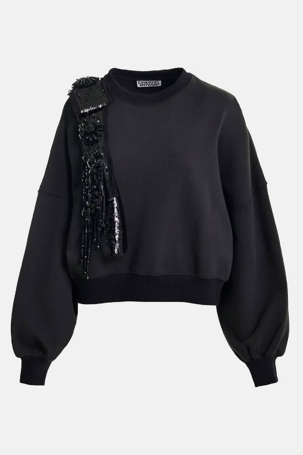 Essentiel Antwerp Ijoux Embroidered Sweatshirt - Black