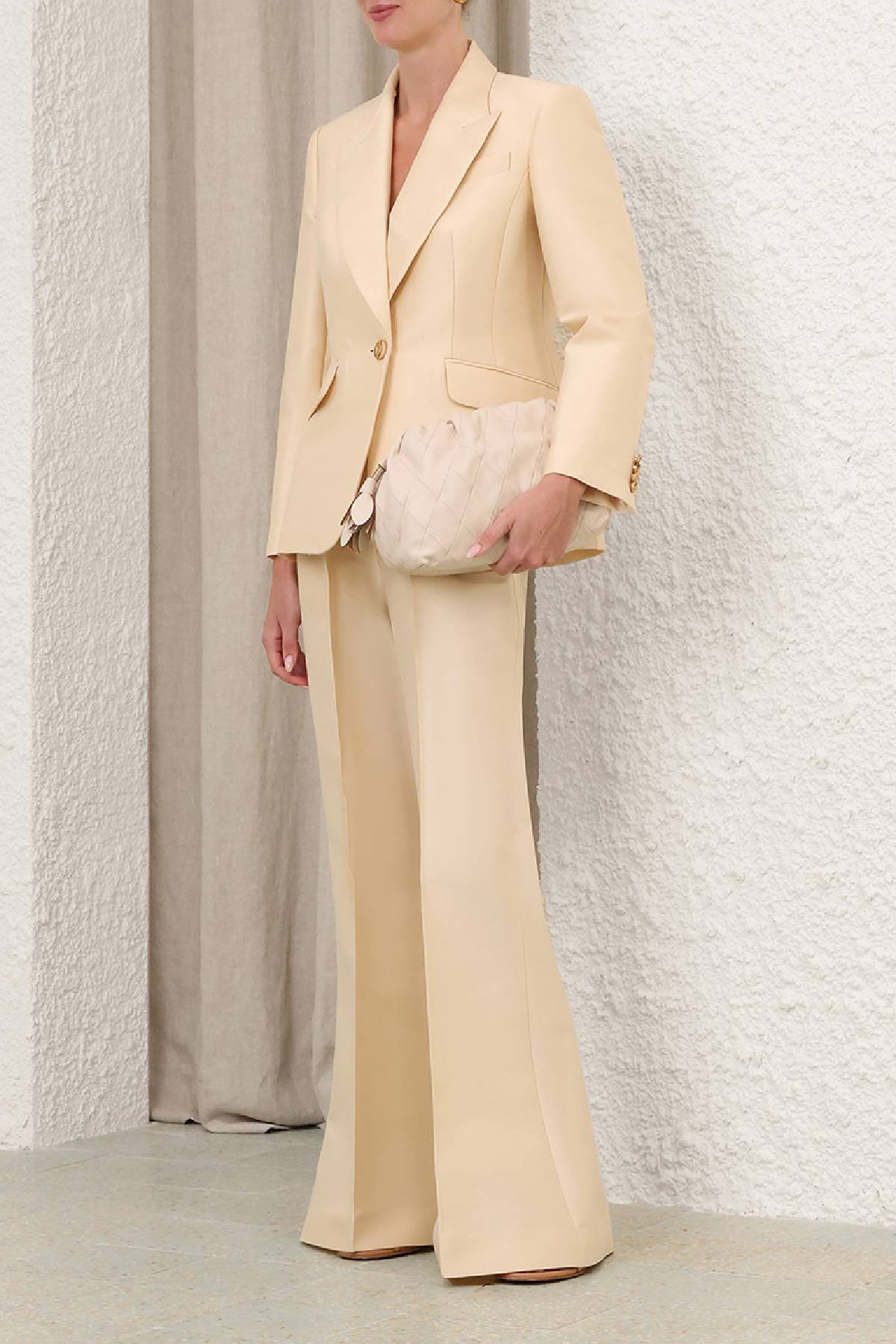 Zimmermann Luna Single Breasted Blazer - Cream