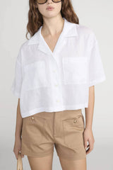 Frame The Linen Pocket Shirt - White
