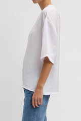 Tibi Crinkle Shirting Easy T-Shirt - White
