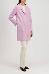 Harris Wharf Cocoon Coat Light Pressed Wool - Cyclamine