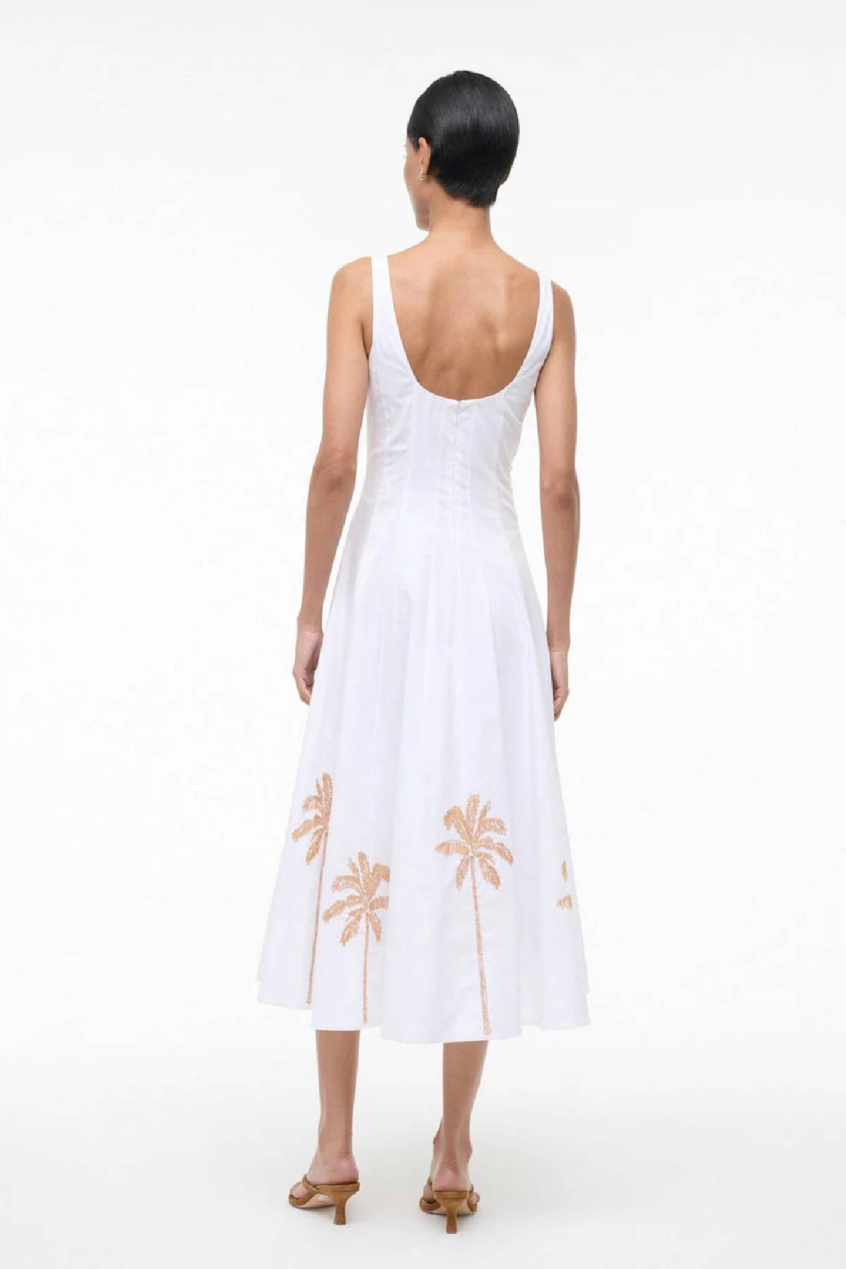 Staud Wells Dress - Palm Embroidery