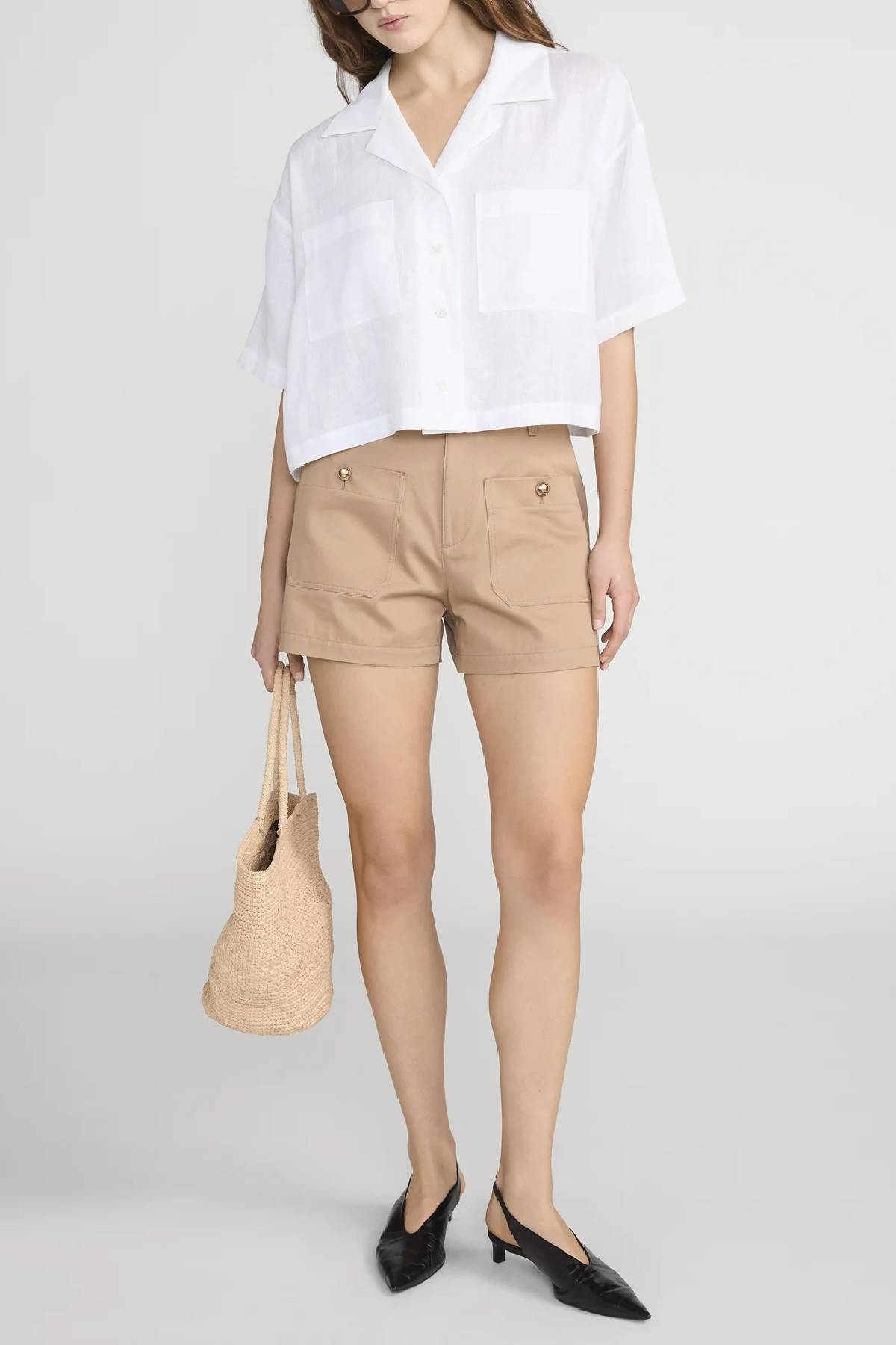Frame The Linen Pocket Shirt - White