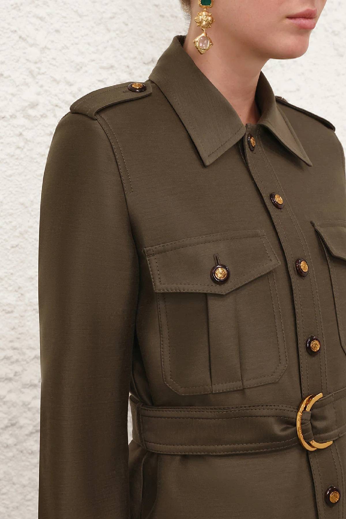 Zimmermann Rebellion Utility Jacket - Dark Olive