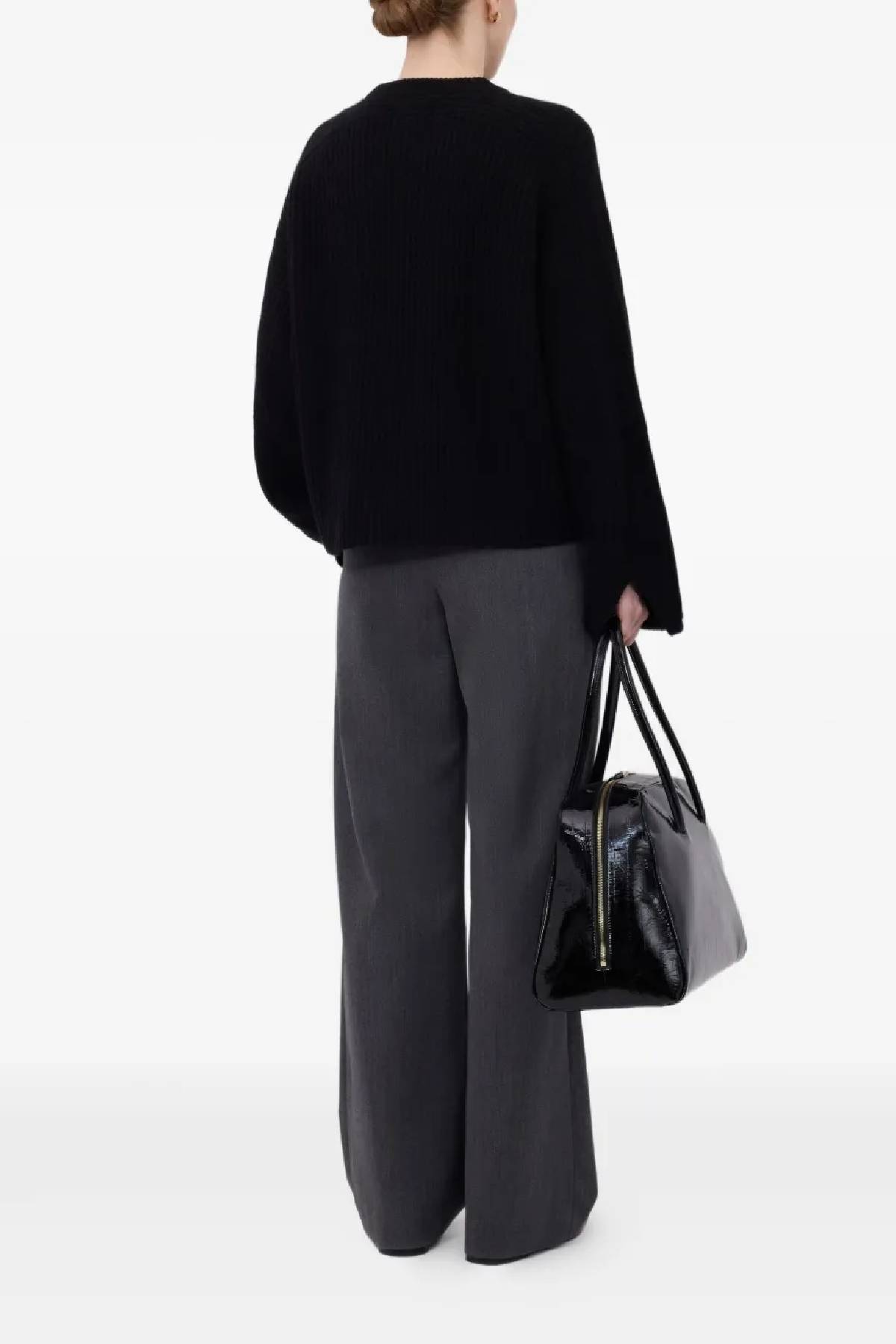 Loulou de Saison Axel LDS Ribbed Sweater - Black