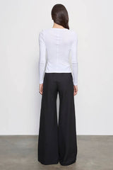 Enza Costa Twill Bias Pant - Black