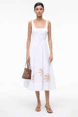 Staud Wells Dress - Palm Embroidery