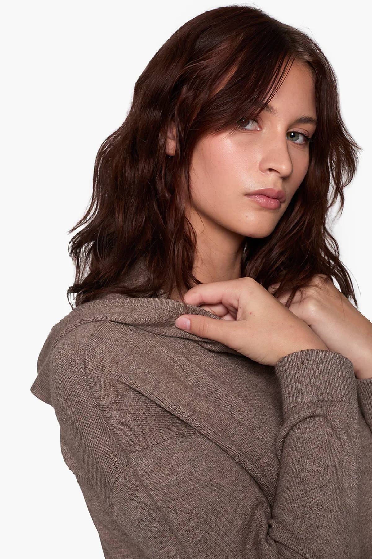 Tkees Sweater Hoodie - Heather Brown