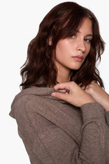 Tkees Sweater Hoodie - Heather Brown