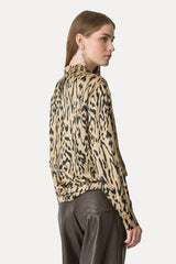 Forte Forte "Moiré" Print Satin Oversized Shirt - Honey