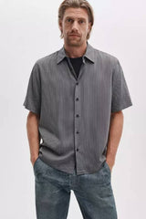 Rag & Bone Men's Dalton Short Sleeve Jacquard Shirt - Charm