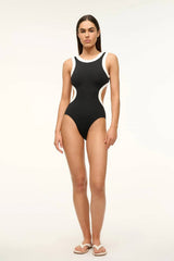 Staud Dolce One Piece Swimsuit - Black/ White