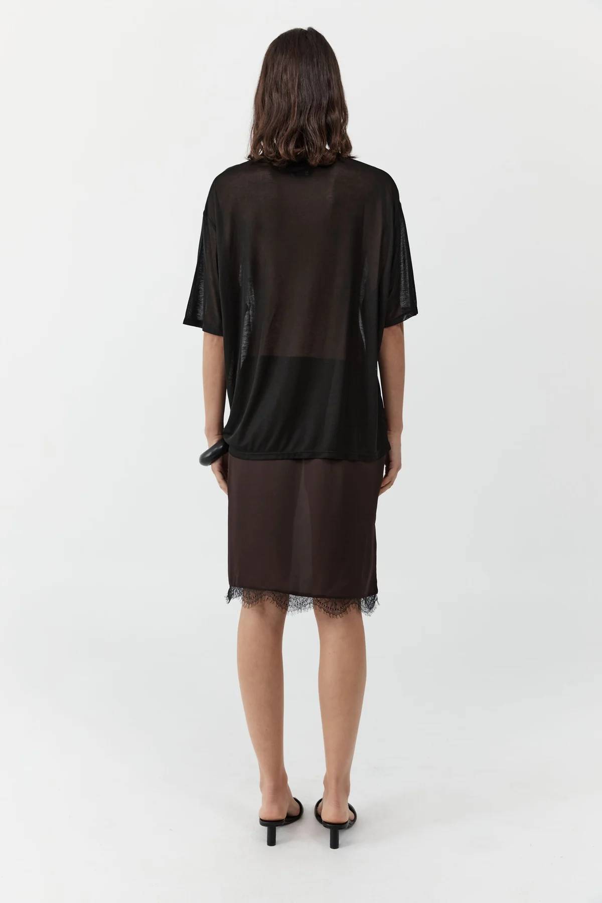 St. Agni Fine Jersey Relaxed Tee - Black