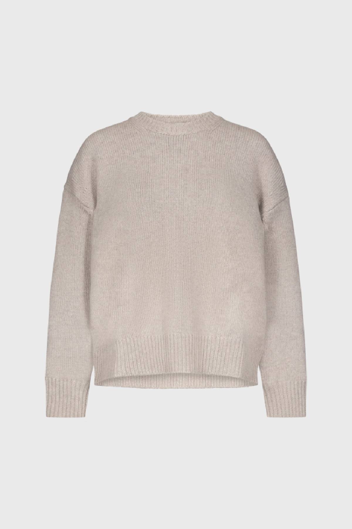 Loulou de Saison Pia Crewneck Sweater - Stone Melange