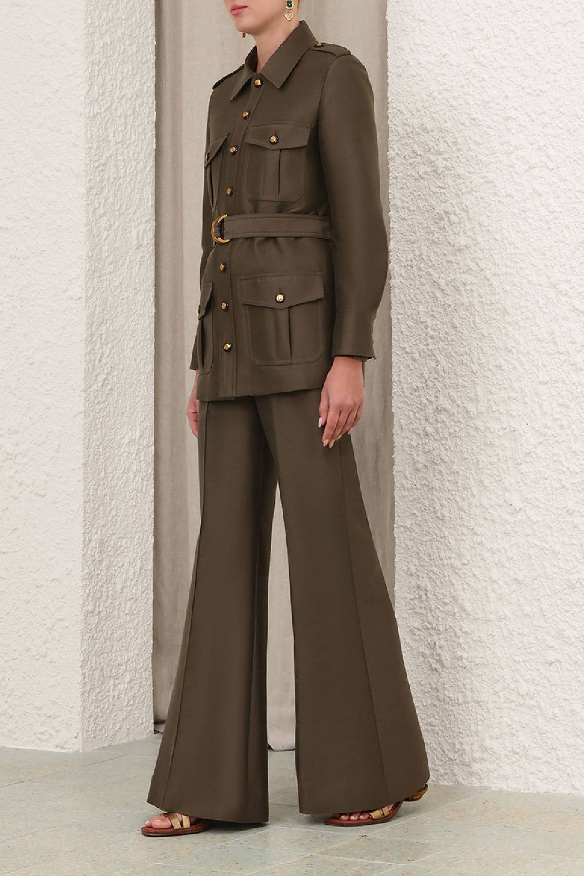 Zimmermann Rebellion Utility Jacket - Dark Olive