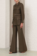 Zimmermann Rebellion Utility Jacket - Dark Olive