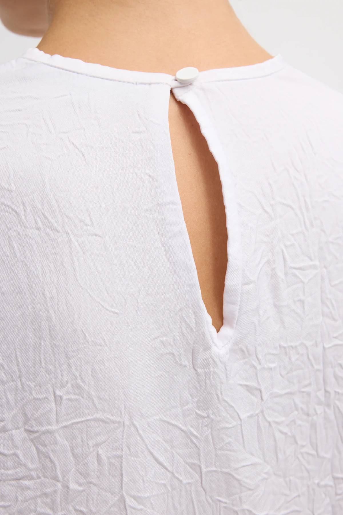 Tibi Crinkle Shirting Easy T-Shirt - White