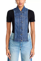 Veronica Beard Slate Dickey With Rhinestones - Bright Blue