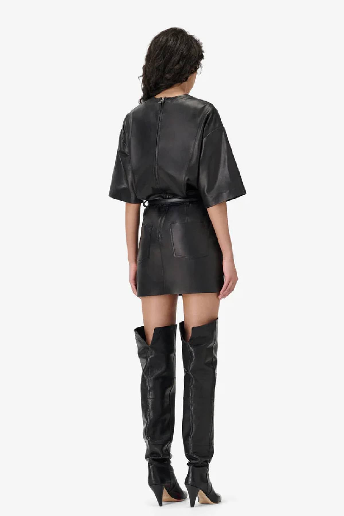 Iro Kenora Leather Dress - Black