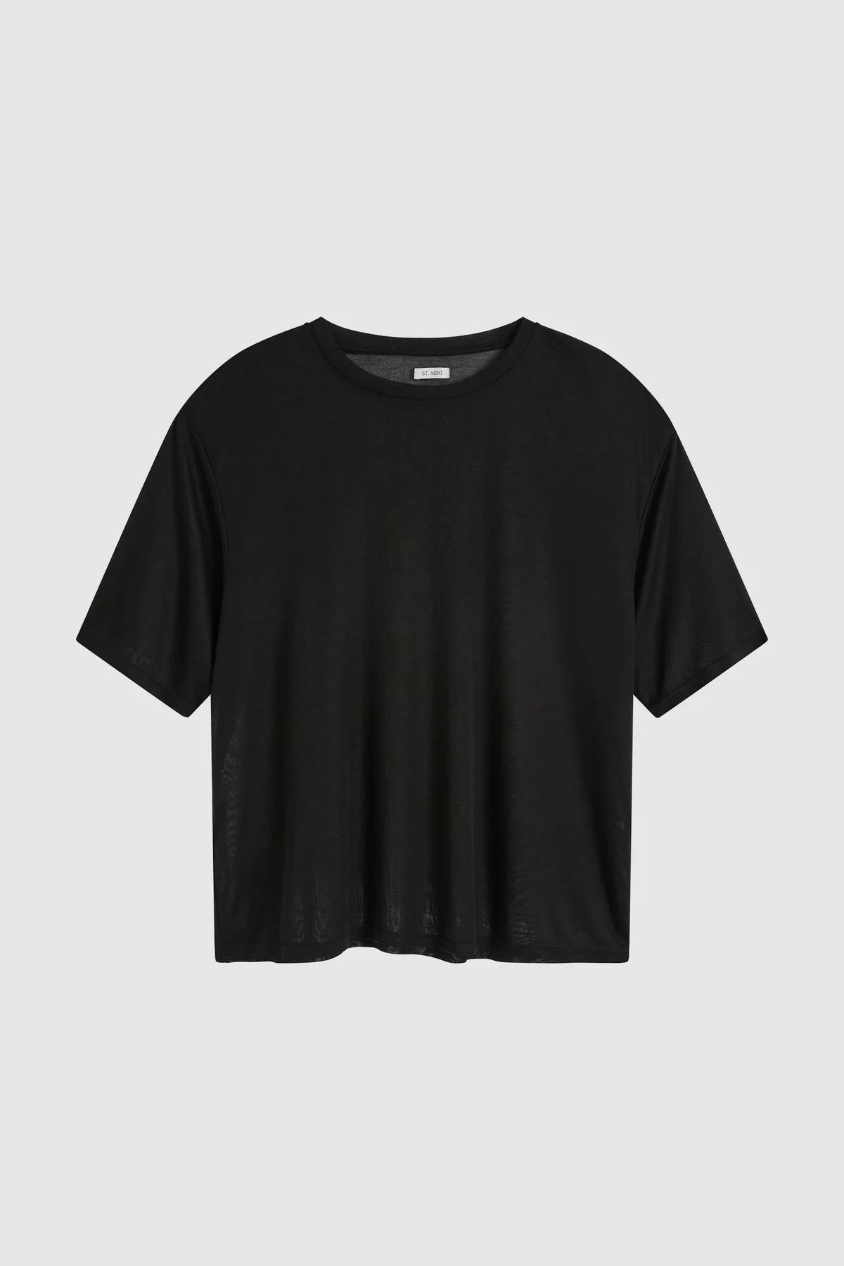 St. Agni Fine Jersey Relaxed Tee - Black