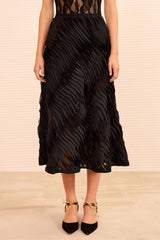 Ulla Johnson Amiko Midi Skirt - Noir