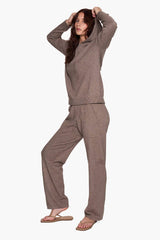 Tkees Sweater Hoodie - Heather Brown