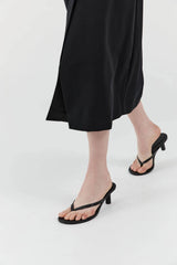 St. Agni Woven Thong Heel - Black