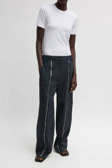 Tibi Nylon Zipper Trouser - Black