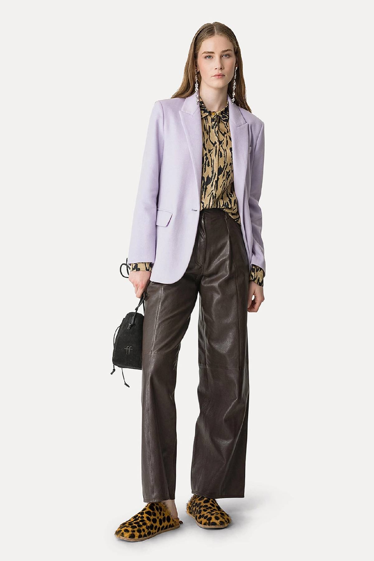 Forte Forte "Moiré" Print Satin Oversized Shirt - Honey