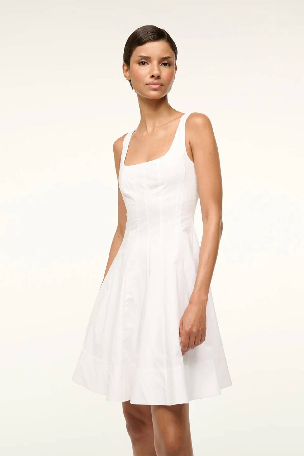 Staud Wells Mini Dress - White