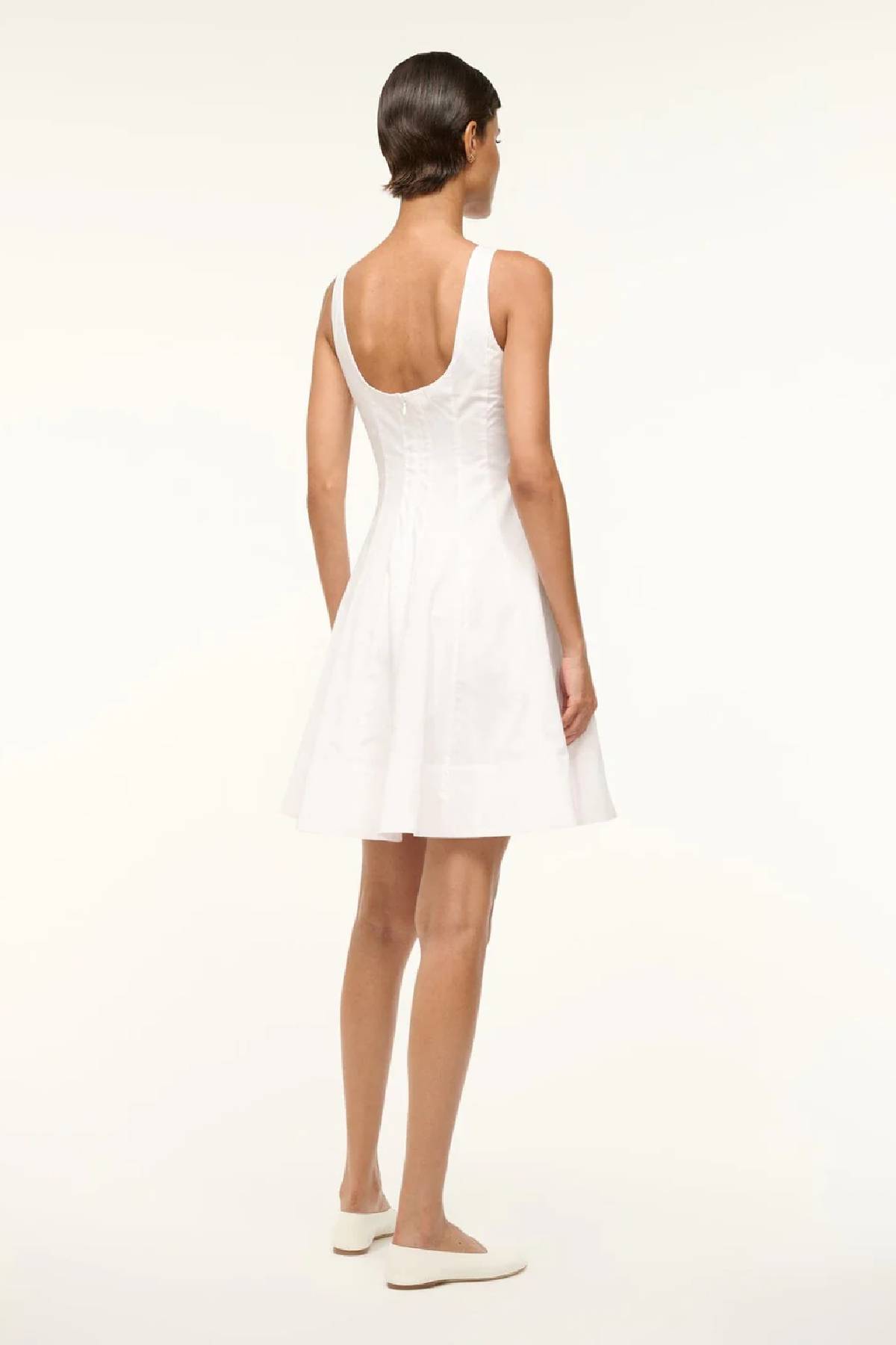 Staud Wells Mini Dress - White