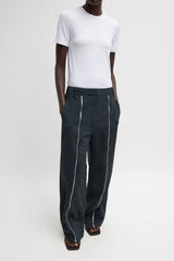 Tibi Nylon Zipper Trouser - Black