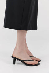 St. Agni Woven Thong Heel - Black