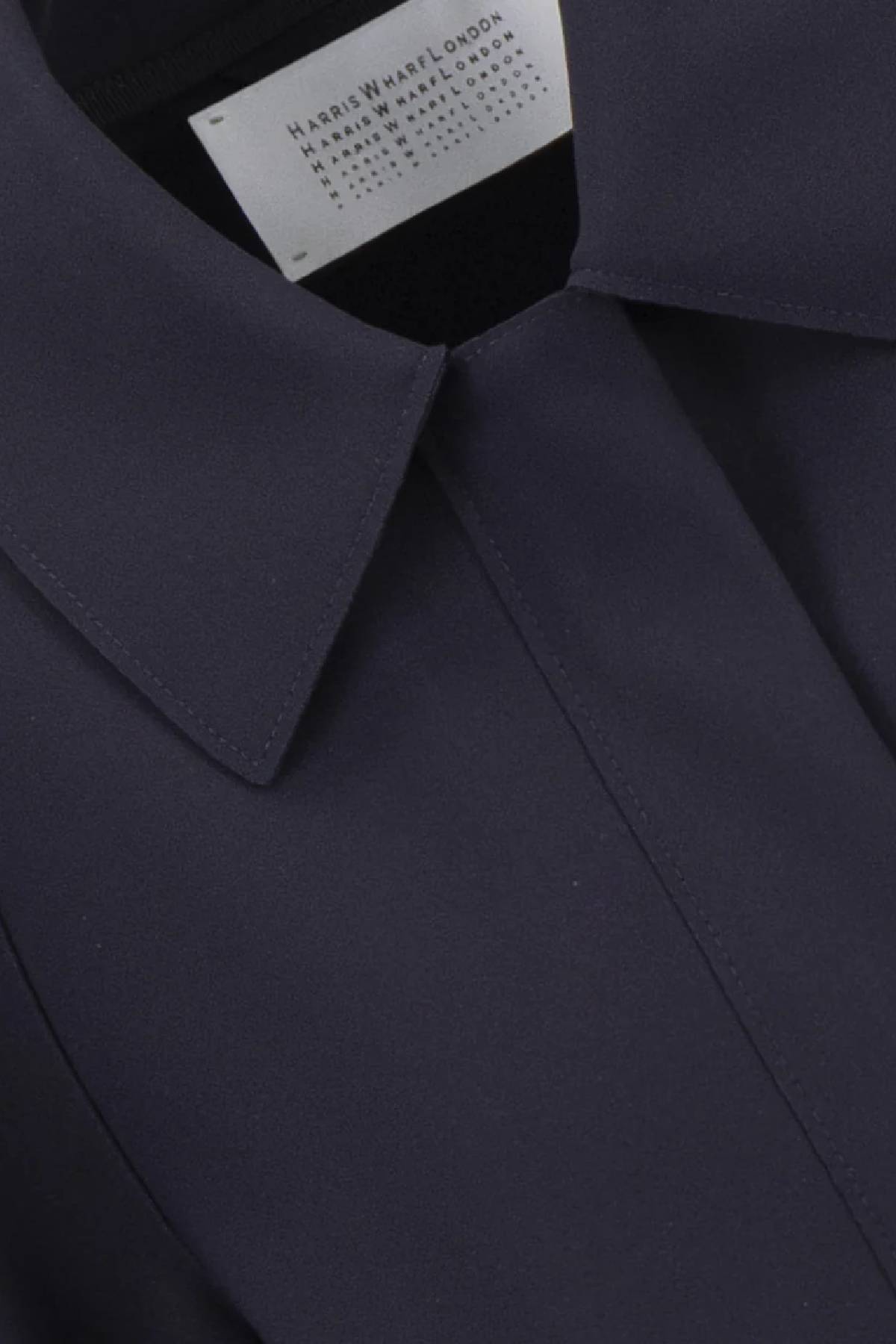 Harris Wharf Cropped Raglan Jacket Scuba - Navy Blue