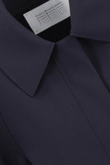 Harris Wharf Cropped Raglan Jacket Scuba - Navy Blue